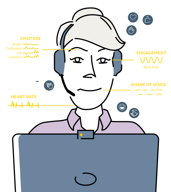 Person behind laptop