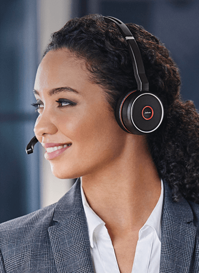  Jabra Evolve 40 UC Stereo Wired Headset / Music Headphones  (U.S. Retail Packaging) (Renewed) : Electronics
