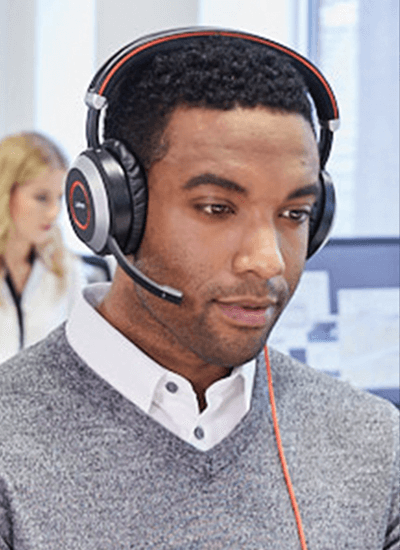 Jabra Evolve 40 MS Duo Headset Connects to PC, Mobile & Tablet via USB  (3-Pk) 