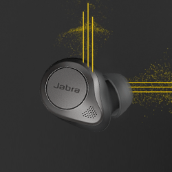 True wireless earbuds with fully Elite 85t Jabra ANC adjustable 