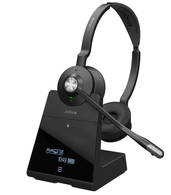  Jabra Evolve 75 UC Stereo Wireless Bluetooth Headset / Music  Headphones Including Link 370 (U.S. Retail Packaging), Black : Electronics